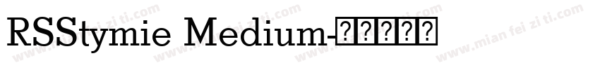 RSStymie Medium字体转换